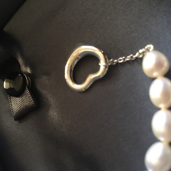 Authentic Tiffany & Co. Elsa Paretti open heart fresh water pearl necklace 16” - Picture 5 of 7